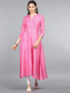 Ahika Women Function Wear Pink Color Printed Fancy Kurti