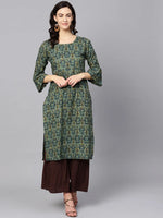 Ahika Women Function Wear Green Color Fancy Kurti