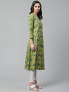 Ahika Women Yellow Floral Solid Kurtas