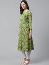 Ahika Women Yellow Floral Solid Kurtas