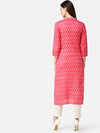 Ahika Women Casual Wear Pink Printed Kurti