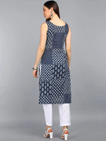 Ahika Women Blue Geometric Thread Work Kurta