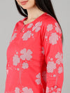 Ahika Women Pink Floral Kurtas