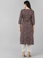 Ahika Women Purple Ethnic Motifs Printed Kurtas