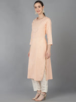 Ahika Women Peach Cotton