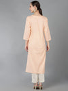 Ahika Women Peach Cotton