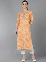 Ahika Women Peach Silk Blend