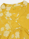 Ahika Mustard Yellow Floral Dress