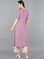 Ahika Women Mauve Solid Kurtas