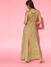 Women Printed Standard Beige Jumpsuits & Sets