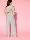 Women Striped Standard Off White Jumpsuits & Sets