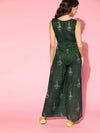 Women Printed Standard Green Jumpsuits & Sets