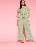 Women Printed Standard Green Jumpsuits & Sets