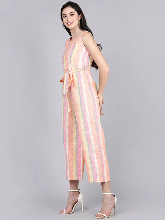 Ahika Women Multi Striped Jumpsuit