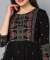 Ahika Women Black And Red Color Cotton Fabric Printed Fancy Kurta And Dupatta Set