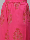 Ahika Women Pink Ethnic Motifs Printed Regular Pure Cotton Kurta