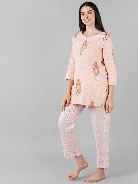 Ahika Women Peach Floral Printed Top