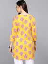 Ahika Yellow Floral Print Longline Top