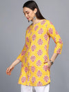 Ahika Yellow Floral Print Longline Top