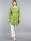 Ahika Green Print Longline Top