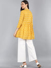 Ahika Yellow Print Longline Top