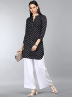 Ahika Black Printed Kurti