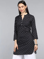 Ahika Black Printed Kurti