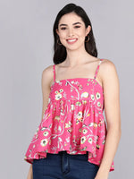 Ahika Women Pink Printed Floral Tops 1