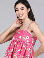 Ahika Women Pink Printed Floral Tops 1