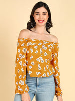 Ahika Women Mustard Floral Tops