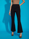 Women Black Bell Bottom 4-Way Stretch Pants