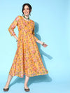 Women Yellow Floral Anarkali Maxi Dress-SHDRS11056XS