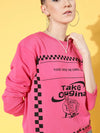 Women Pink Fleece TAKE ORIGINAL Sweatshirt