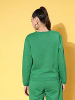 Women Green Fleece BUSH Sweatshirt