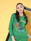 Women Green Fleece BUSH Sweatshirt