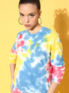 Women Blue & Pink Tie Dye Sweatshirt With Joggers