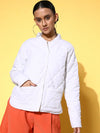 Women Solid White Full Sleeve Jacket