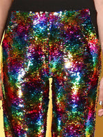 Women Black Multi-Sequin Terry Jogger Pants