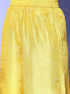 Women Mustard Mirror Embroidered Top With Palazzo Pants