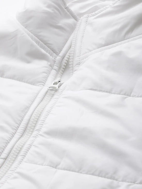 Women Solid White Full Sleeve Jacket