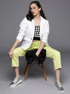 Women Solid White Full Sleeve Jacket