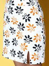 Women White Floral Print Mini Skirt