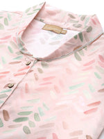 Women Pink Brush Paint Chevron Sustainable Top