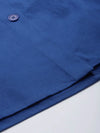 Women Blue Twill Front Button Pencil Skirt