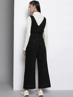 Women Solid Black Jumpsuits & Sets