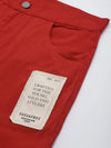 Women Red Twill Cargo Pants