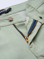 Women Safari Green Stretchable Twill Skinny Jeans