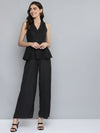 Women Solid Black Jumpsuits & Sets