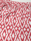 Women Red Ikat Print Flared Sharara Pants