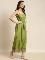 Women Printed Green Jumpsuits & Sets